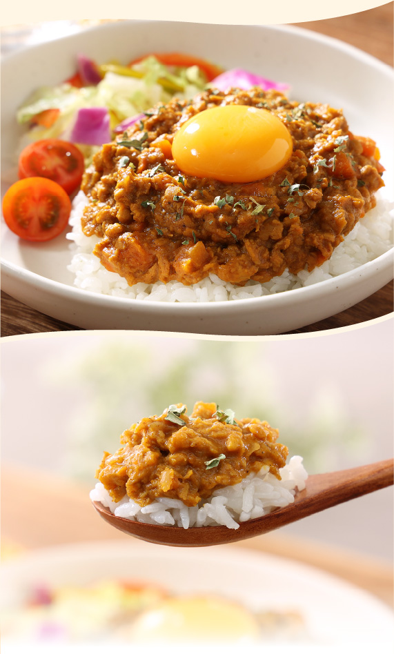 豆蔵のキーマカレー・豆蔵のハンバーグ