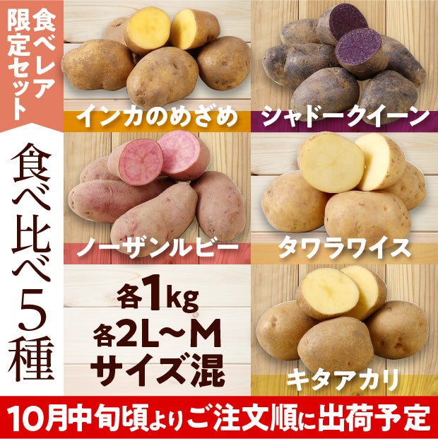けんぶちVIVAマルシェ　じゃがいも5種食べ比べセット　5㎏