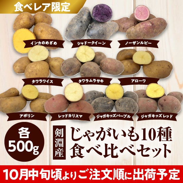 けんぶちVIVAマルシェ　じゃがいも10種食べ比べセット　5㎏