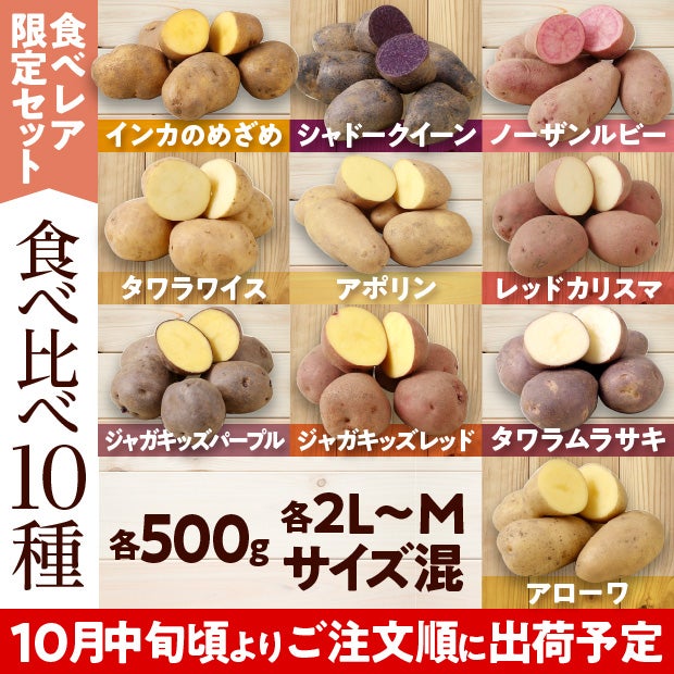 けんぶちVIVAマルシェ　じゃがいも10種食べ比べセット　5㎏