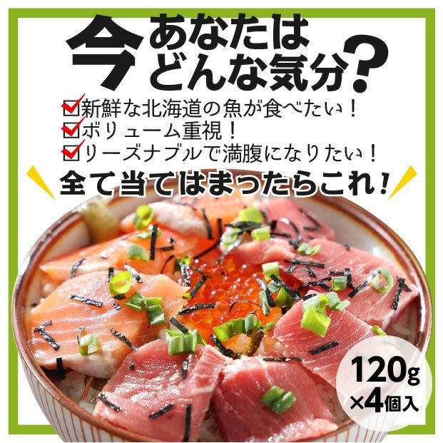 三色海鮮丼の具×4パックセット