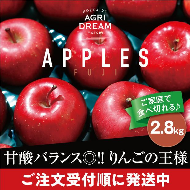 余市産 ふじりんご 2.8kg