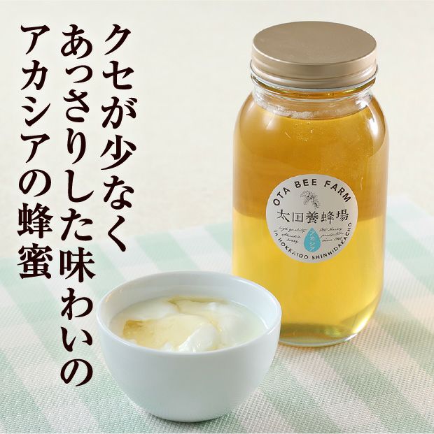 北海道産はちみつ アカシア蜜 1㎏｜はちみつ 養蜂 お取り寄せ ギフト