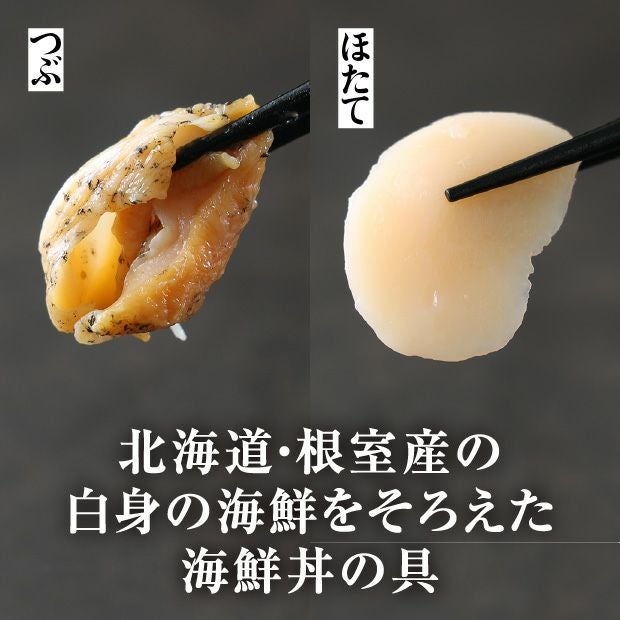 北海道　ねむろの白い海鮮丼の具（5種）