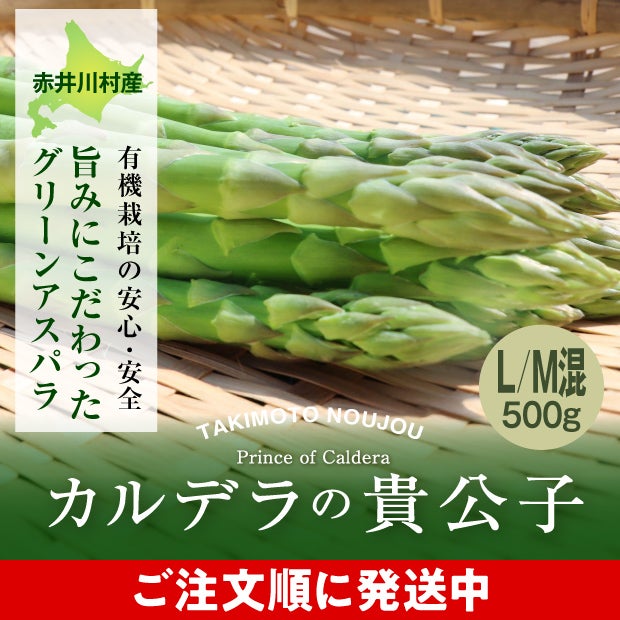 グリーンアスパラ　L/M混　500g