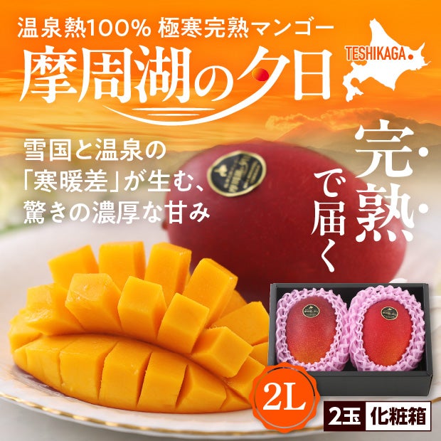 北海道産マンゴー（摩周湖の夕日）　2L　2玉